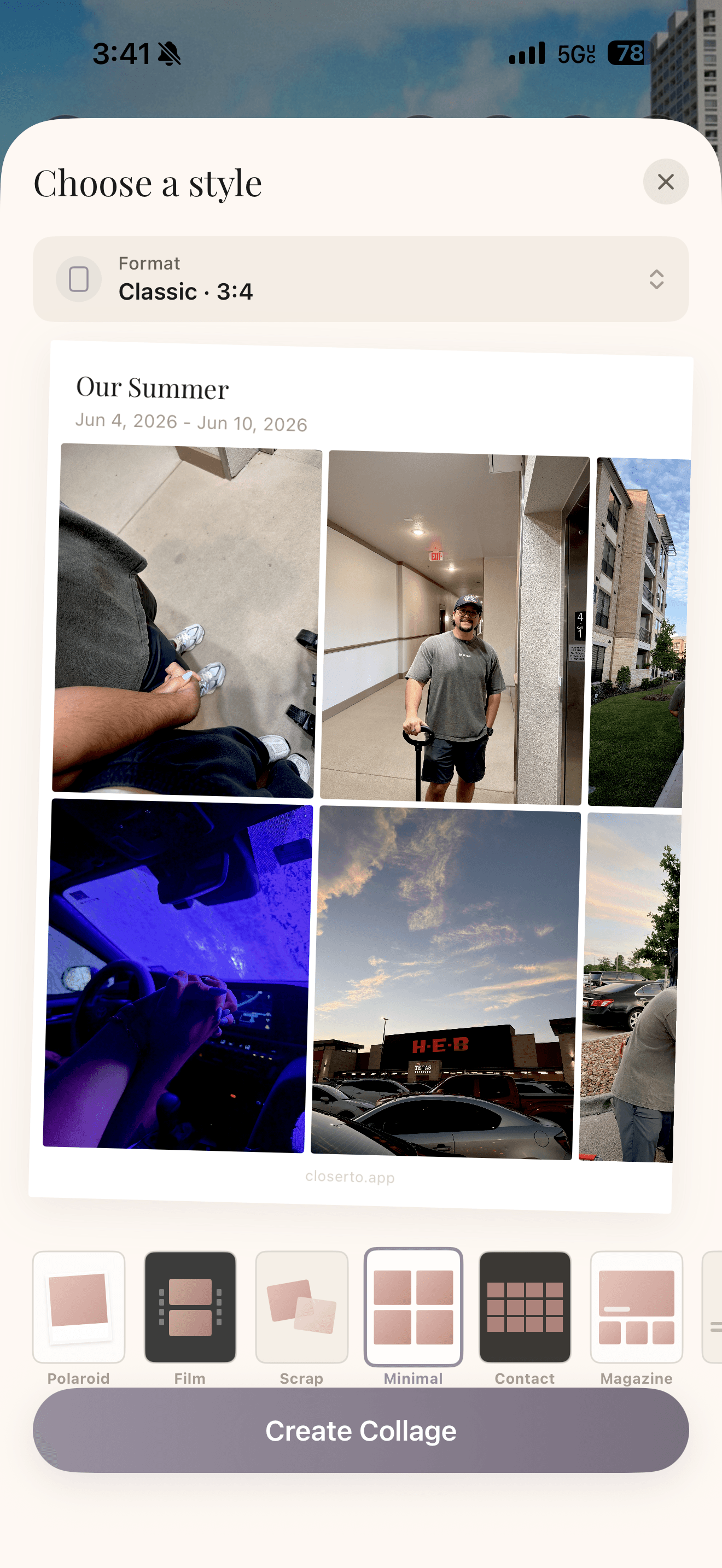 Collages feature
