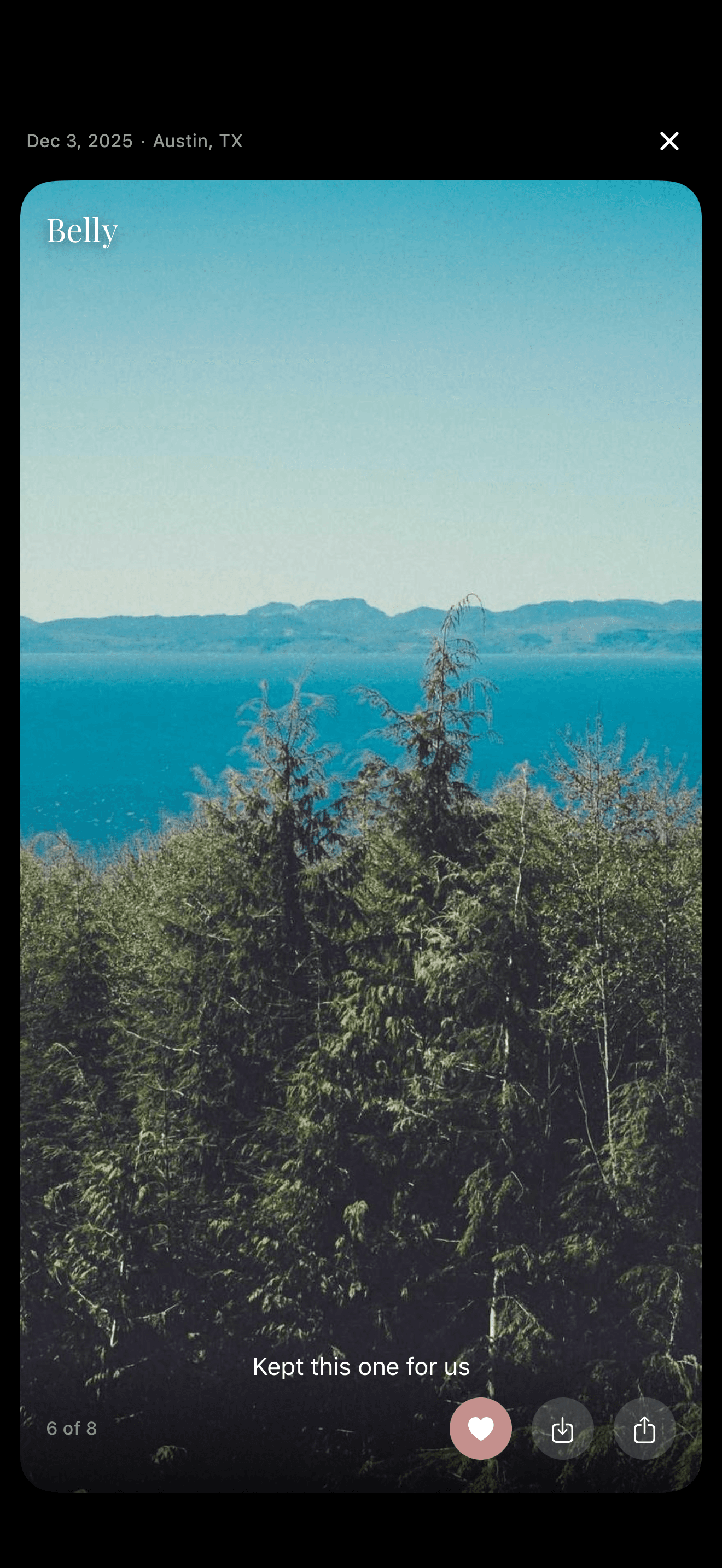CloserTo — visit photo viewer, 'Kept this one for us'